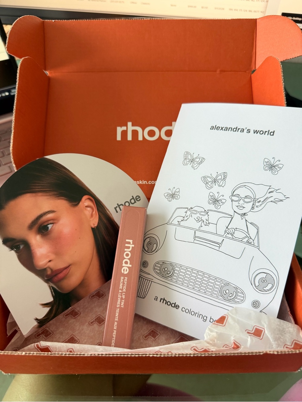 RHODE peptide lip tint — sweet apple